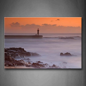 Lighthouse Build In The Sea Wall Art Painting Pictures Print On Canvas City The Picture For Home Modern Decoration 