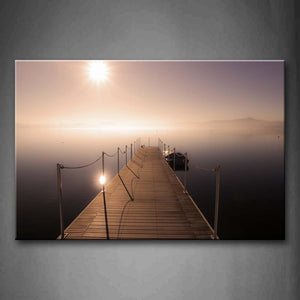 Pier With Sun Light Wall Art Painting The Picture Print On Canvas City Pictures For Home Decor Decoration Gift 