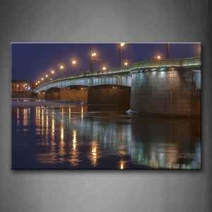 Bridge With Light Reflected Wall Art Painting The Picture Print On Canvas City Pictures For Home Decor Decoration Gift 