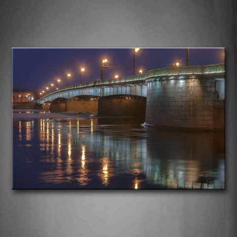 Bridge With Light Reflected Wall Art Painting The Picture Print On Canvas City Pictures For Home Decor Decoration Gift 