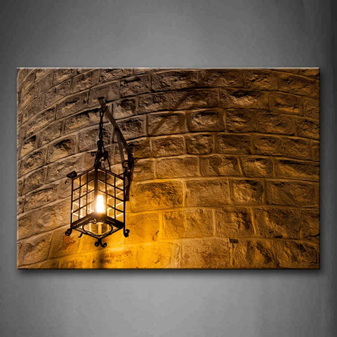 Brown Lantern Hung In The Wall Wall Art Painting Pictures Print On Canvas City The Picture For Home Modern Decoration 