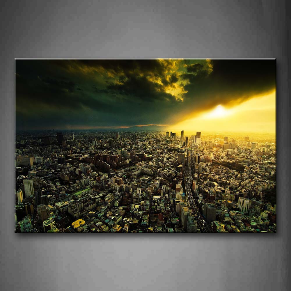 City A Large Part With Sun Light Wall Art Painting The Picture Print On Canvas Art Pictures For Home Decor Decoration Gift 