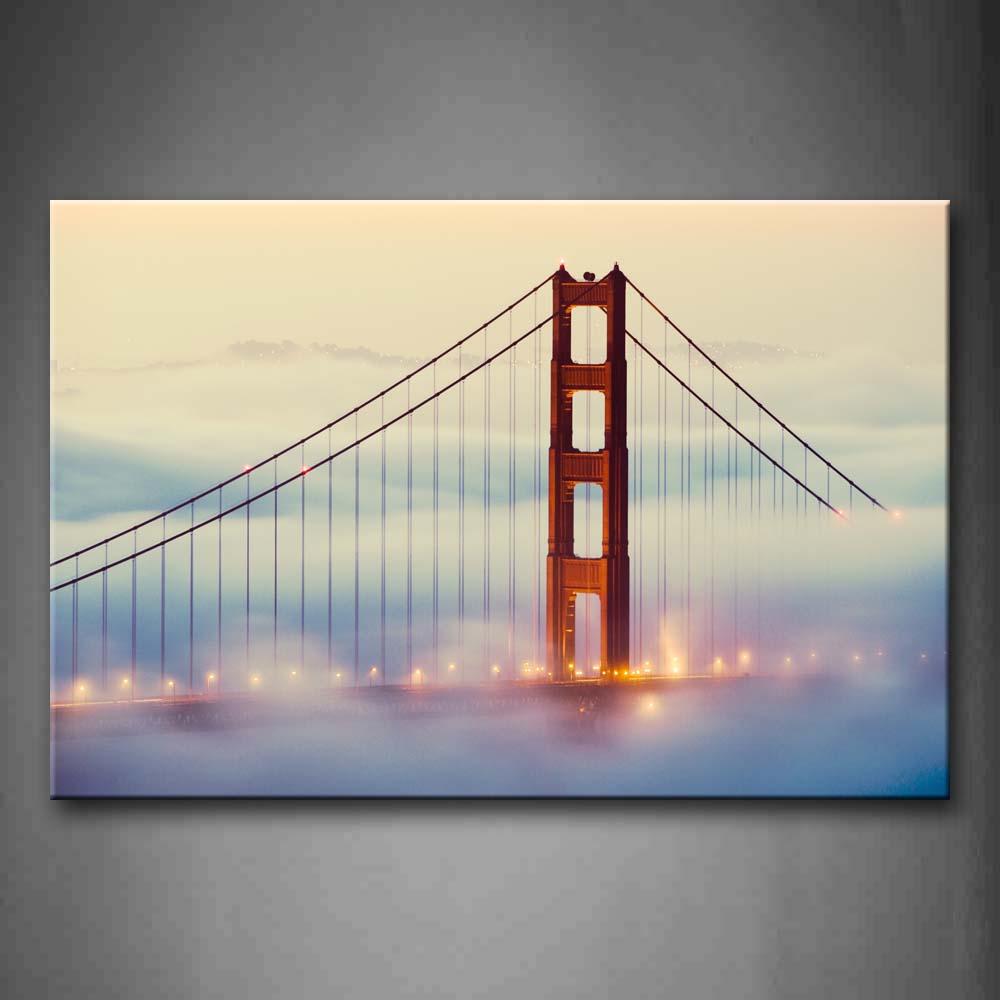 Bridge With Light Under Itself Wall Art Painting The Picture Print On Canvas City Pictures For Home Decor Decoration Gift 