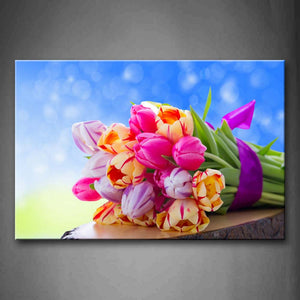 Pink Colorful Flowers Put Together Wall Art Painting The Picture Print On Canvas Flower Pictures For Home Decor Decoration Gift 