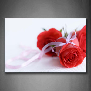 Three Red Flowers Put Together Wall Art Painting Pictures Print On Canvas Flower The Picture For Home Modern Decoration 