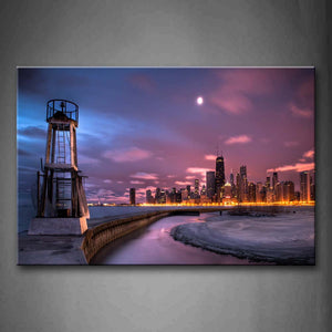 Lighthouse Build Near The Sea Wall Art Painting Pictures Print On Canvas City The Picture For Home Modern Decoration 