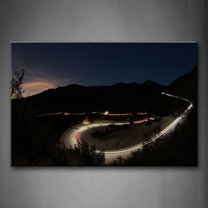 Winding Road With Light Wall Art Painting The Picture Print On Canvas City Pictures For Home Decor Decoration Gift 