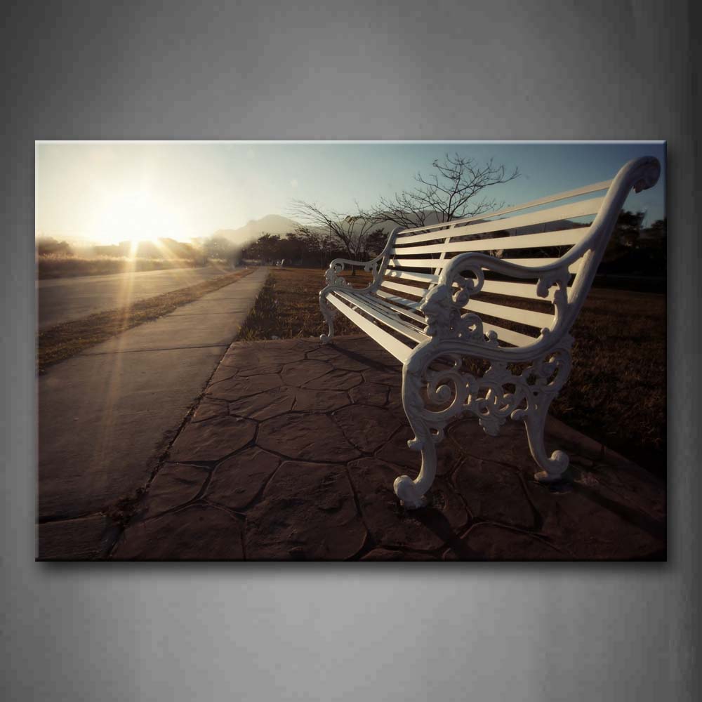 Bench With Sun Light  Wall Art Painting The Picture Print On Canvas City Pictures For Home Decor Decoration Gift 