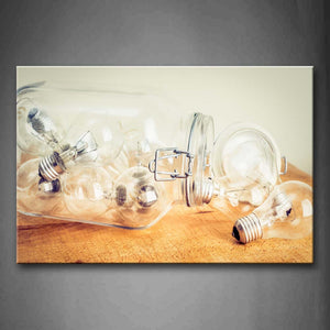 Transparent Lightbulbs On The Table Wall Art Painting Pictures Print On Canvas Art The Picture For Home Modern Decoration 