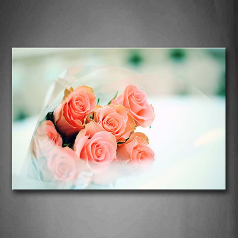 Bunch Of Beautiful Flowers In Pink Wall Art Painting Pictures Print On Canvas Art The Picture For Home Modern Decoration 