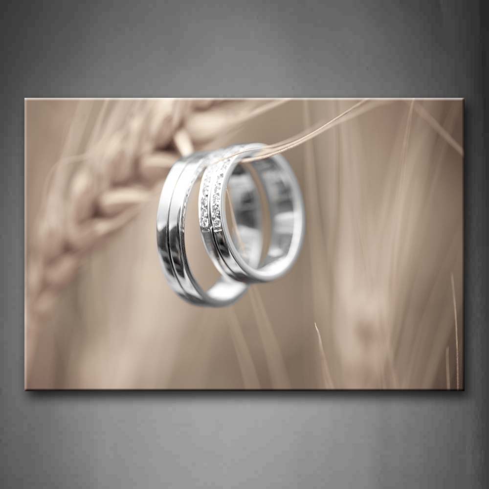 Couples Ring Hang On The Wheat  Wall Art Painting Pictures Print On Canvas Art The Picture For Home Modern Decoration 