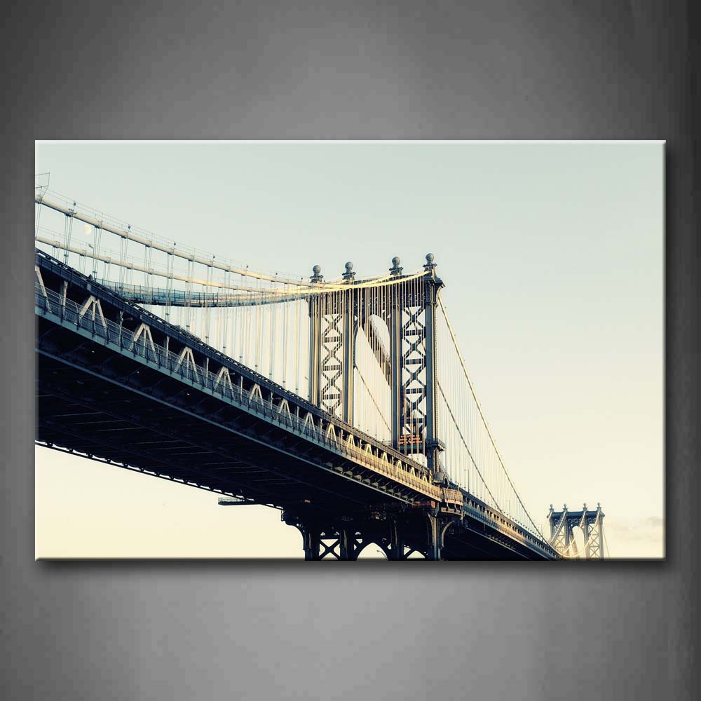 Maknhattan Bridge With Thick And Solid Iron Wall Art Painting Pictures Print On Canvas City The Picture For Home Modern Decoration 