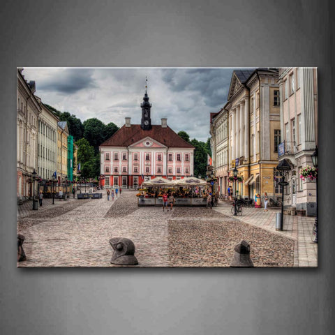 Good Looking With Wide Squar In Tartu Wall Art Painting Pictures Print On Canvas City The Picture For Home Modern Decoration 