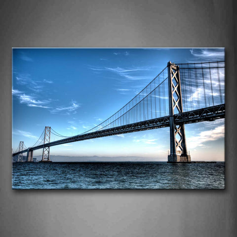 Long Bridge Above Impassive Water Wall Art Painting The Picture Print On Canvas City Pictures For Home Decor Decoration Gift 