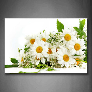 Flowers With Yellow Hearts And White Petals Wall Art Painting Pictures Print On Canvas Flower The Picture For Home Modern Decoration 