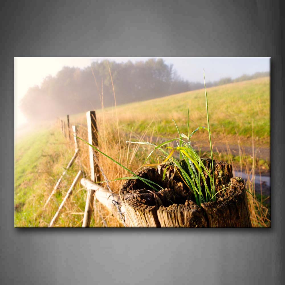 Simple And Crude Fence In Wide Field Wall Art Painting The Picture Print On Canvas City Pictures For Home Decor Decoration Gift 