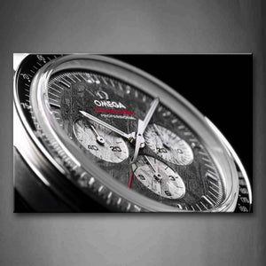 Black And White Black Watch With Three Circle In It Wall Art Painting The Picture Print On Canvas Art Pictures For Home Decor Decoration Gift 