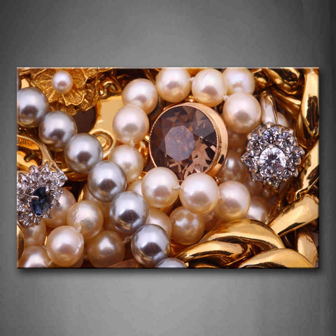 Pretty Pearls Neaklaces Ear Studs Wall Art Painting The Picture Print On Canvas Art Pictures For Home Decor Decoration Gift 