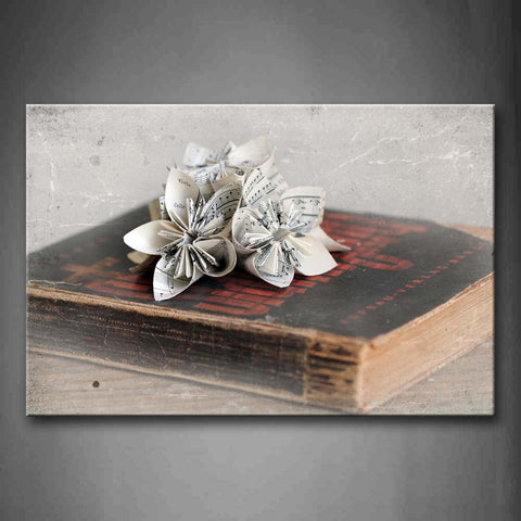 Beautiful Paper Foldings On Thick Book Wall Art Painting The Picture Print On Canvas Flower Pictures For Home Decor Decoration Gift 