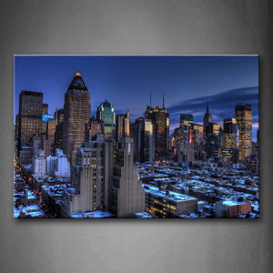 Different Height Buildings In The Dense City Wall Art Painting The Picture Print On Canvas City Pictures For Home Decor Decoration Gift 