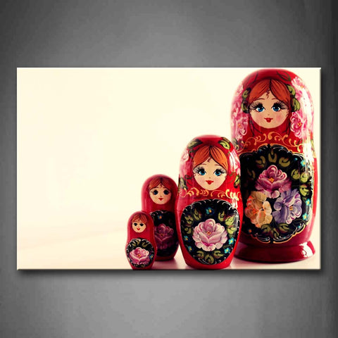 Beautiful Nesting Dolls In Different Size Wall Art Painting Pictures Print On Canvas Art The Picture For Home Modern Decoration 