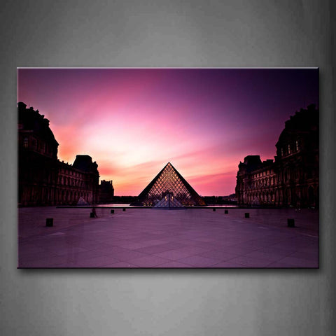 Beautiful Sky Wide Square Near The Louvre Wall Art Painting Pictures Print On Canvas City The Picture For Home Modern Decoration 