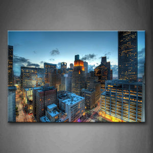 Different Height Of City Tall Buildings  Wall Art Painting Pictures Print On Canvas City The Picture For Home Modern Decoration 