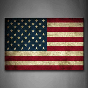 American Flag In Red White And Blue Wall Art Painting Pictures Print On Canvas Art The Picture For Home Modern Decoration 