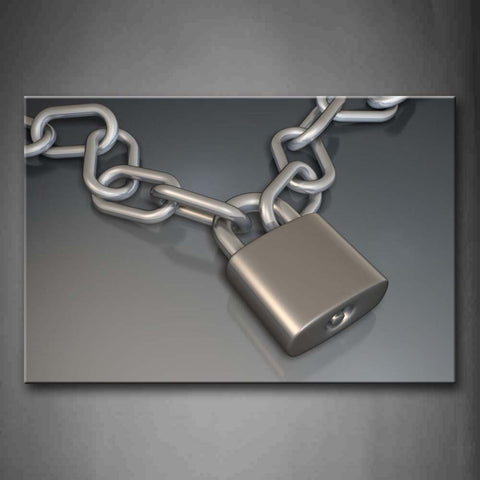 Chain Of Iron Locked In The Iron Lock Wall Art Painting Pictures Print On Canvas Art The Picture For Home Modern Decoration 