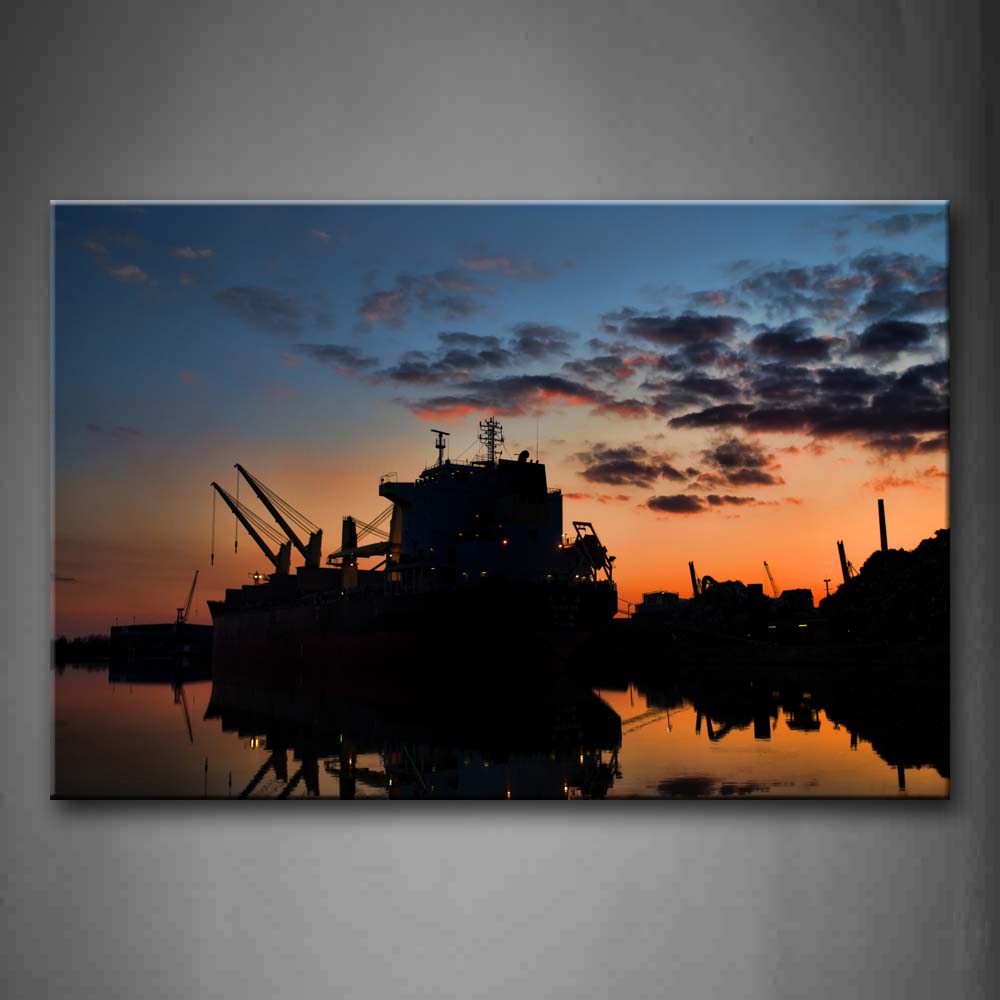 Sunset Glow And Industrial Equipments Wall Art Painting The Picture Print On Canvas City Pictures For Home Decor Decoration Gift 