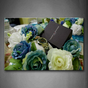 Beautiful Flowers And Delicate Watch Wall Art Painting The Picture Print On Canvas Art Pictures For Home Decor Decoration Gift 