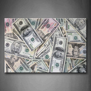 Many White Dollars Piled Up Wall Art Painting The Picture Print On Canvas Art Pictures For Home Decor Decoration Gift 