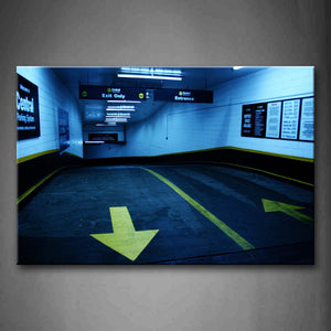 Road In Black With Yellow Mark  Wall Art Painting The Picture Print On Canvas City Pictures For Home Decor Decoration Gift 