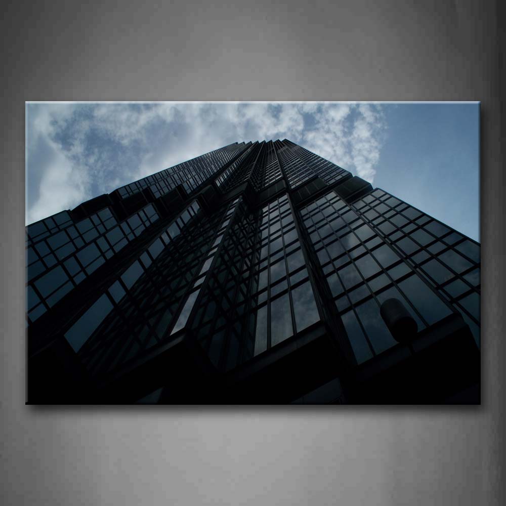 Skyscraper With Glass Windows  Wall Art Painting Pictures Print On Canvas City The Picture For Home Modern Decoration 