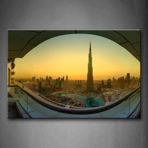 Tall Buliding In Dubai With Beautiful Sky Wall Art Painting Pictures Print On Canvas City The Picture For Home Modern Decoration 