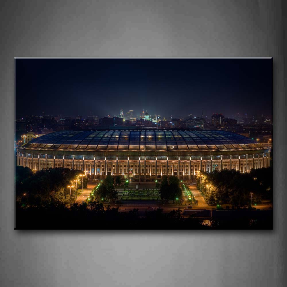 Huge Building Like Noble Bungalow Wall Art Painting Pictures Print On Canvas City The Picture For Home Modern Decoration 