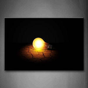 Lightbulb With Bright Light On The Ground Wall Art Painting Pictures Print On Canvas City The Picture For Home Modern Decoration 