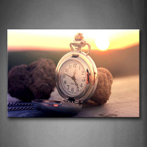 Earth Stones Little Watch And Bright Sun Wall Art Painting The Picture Print On Canvas Art Pictures For Home Decor Decoration Gift 