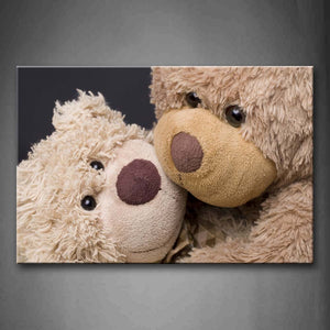 Two Cute Stuffed Animals Hug Together Wall Art Painting The Picture Print On Canvas Art Pictures For Home Decor Decoration Gift 