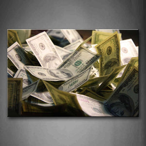 Dollars Like Paper Piled Up Wall Art Painting Pictures Print On Canvas Art The Picture For Home Modern Decoration 