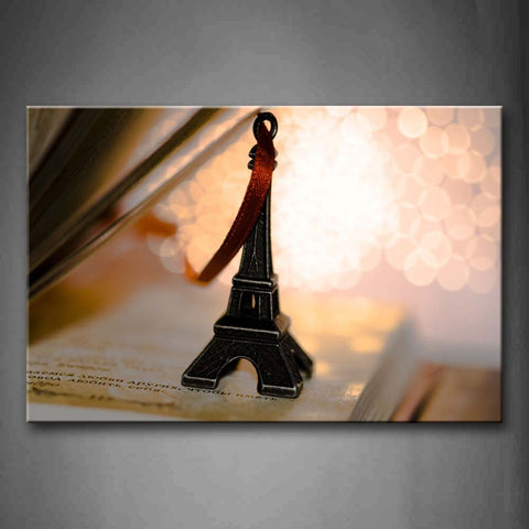 Modle Of Eiffel Tower On The Thick Book Wall Art Painting Pictures Print On Canvas Art The Picture For Home Modern Decoration 