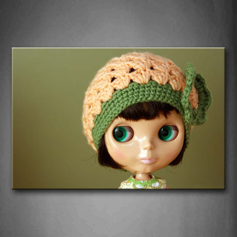 Doll With Big Eyes Pretty Cap Short Hair Wall Art Painting The Picture Print On Canvas Art Pictures For Home Decor Decoration Gift 
