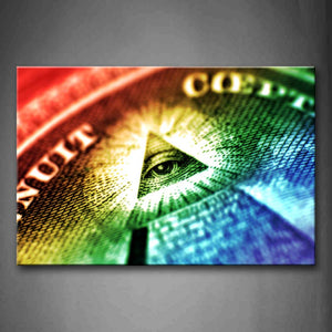 Colorful Light Terrible Eye On It  Wall Art Painting Pictures Print On Canvas Art The Picture For Home Modern Decoration 