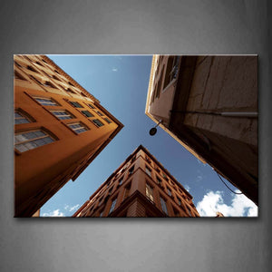 Brown Buildings With Many Windows Clear Sky Wall Art Painting The Picture Print On Canvas City Pictures For Home Decor Decoration Gift 