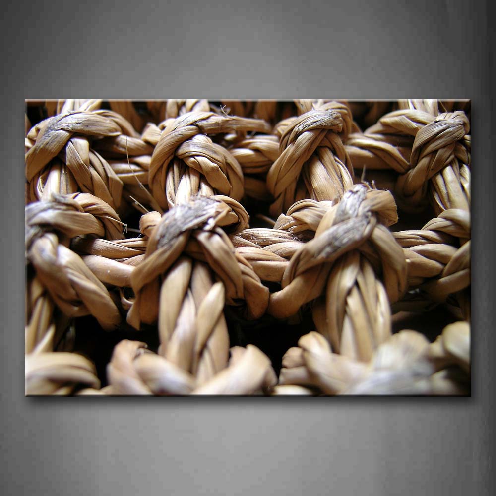 Straw Rop With Beautiful Knots Wall Art Painting Pictures Print On Canvas Art The Picture For Home Modern Decoration 
