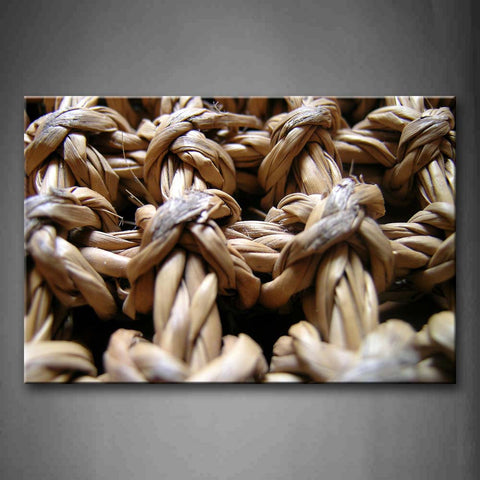 Straw Rop With Beautiful Knots Wall Art Painting Pictures Print On Canvas Art The Picture For Home Modern Decoration 