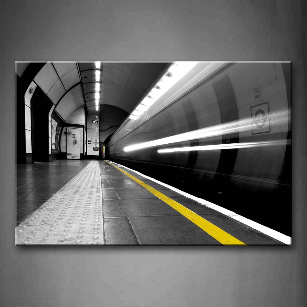 Wide Tunnel With Bright Beam Like Train Station  Wall Art Painting The Picture Print On Canvas City Pictures For Home Decor Decoration Gift 