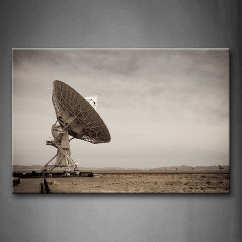 Huge Iron Telescope In Wide Field Wall Art Painting Pictures Print On Canvas City The Picture For Home Modern Decoration 