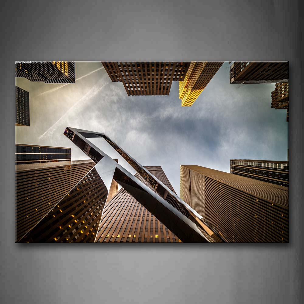 Tall Buildings And Architecture In Manhattan Wall Art Painting Pictures Print On Canvas City The Picture For Home Modern Decoration 