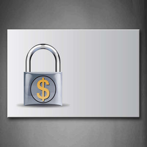 New Padlock With Logo Of Dollar Its Surface Wall Art Painting The Picture Print On Canvas Art Pictures For Home Decor Decoration Gift 